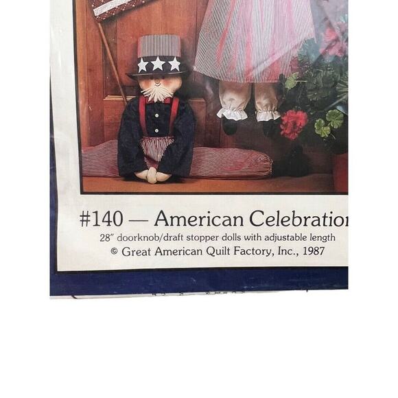 Dream Spinners American Celebration Door Knob Draft Stopper Doll Sewing Pattern - Picture 3 of 6